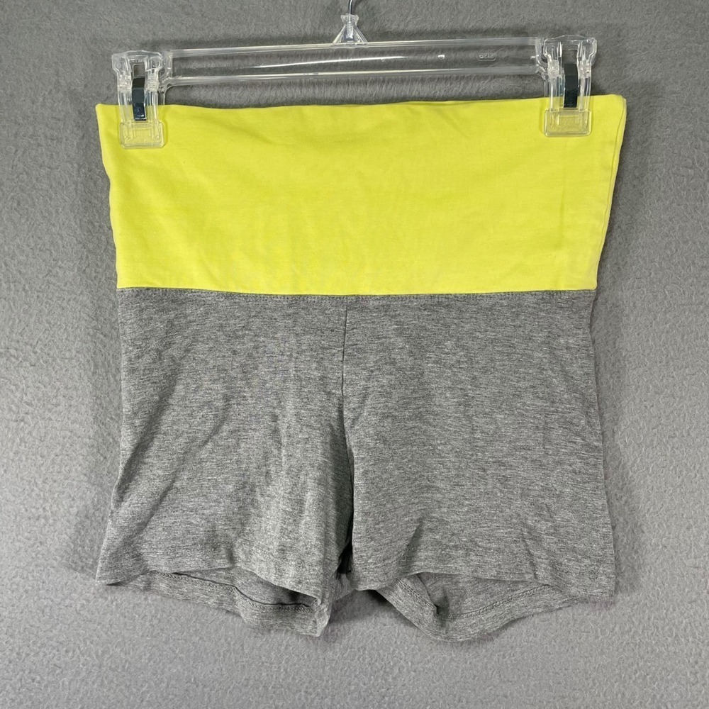 Forever 21‎ Womens Shorts Gray Yellow Fold Over Waist Band Size S